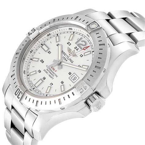 breitling colt white dial|breitling colt a17388 price.